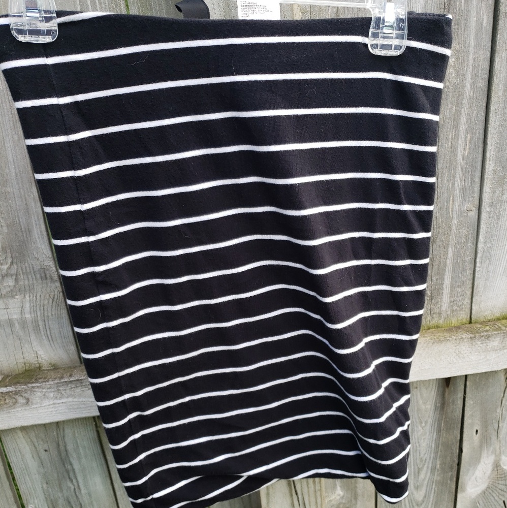 Stripe Strech Pencil Skirt
